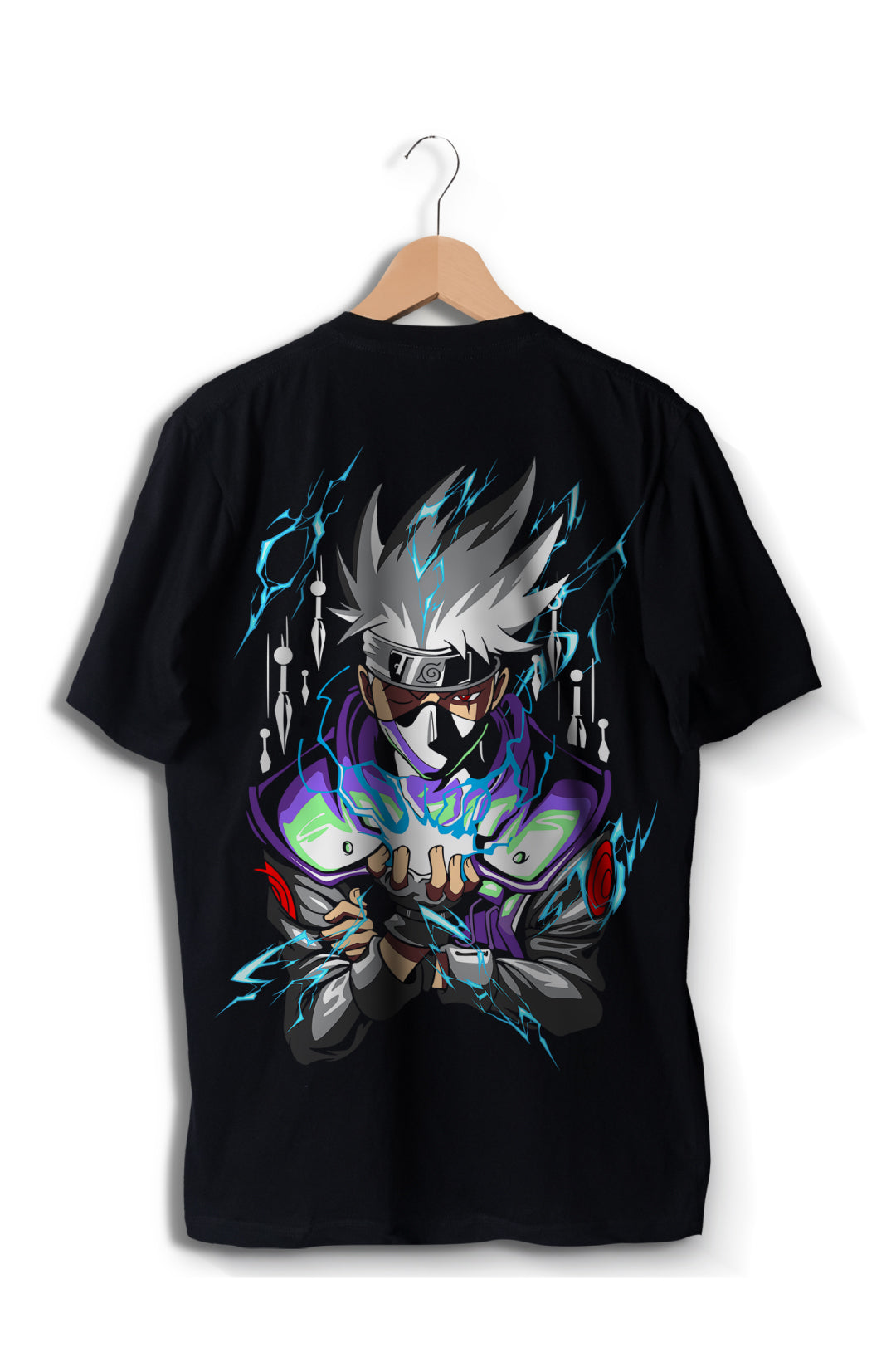 Kakashi Hatake Lightning Oversized Graphic Tee