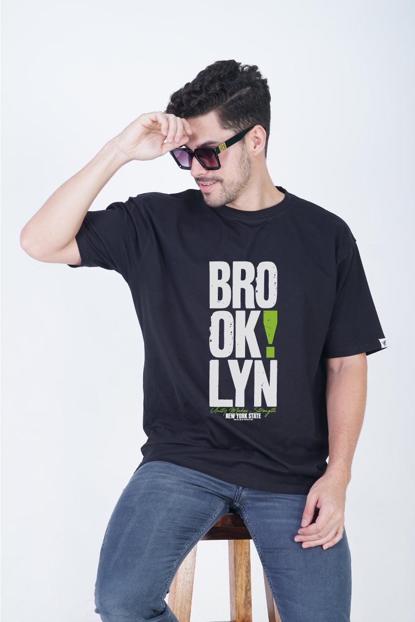 Brooklyn Round Neck Oversized Fit T-Shirt - The Lazy Store