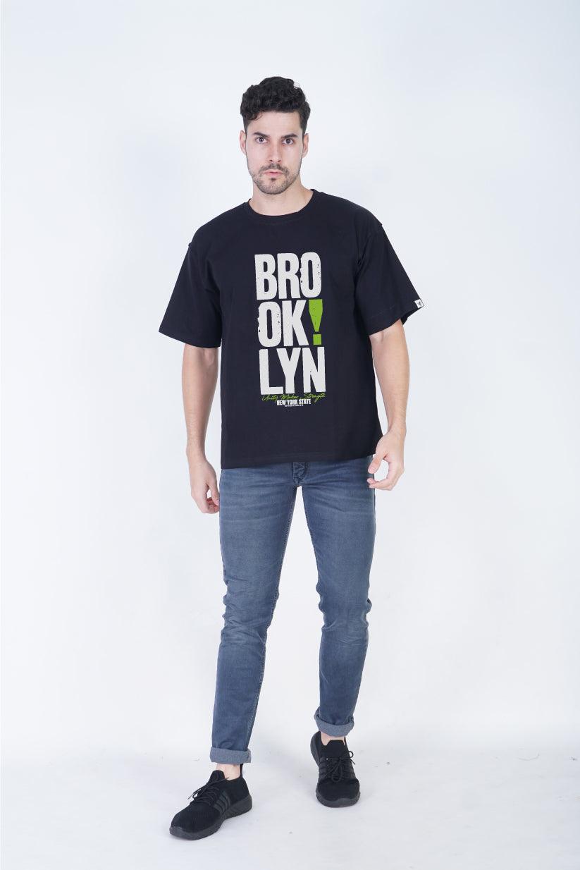 Brooklyn Round Neck Oversized Fit T-Shirt - The Lazy Store