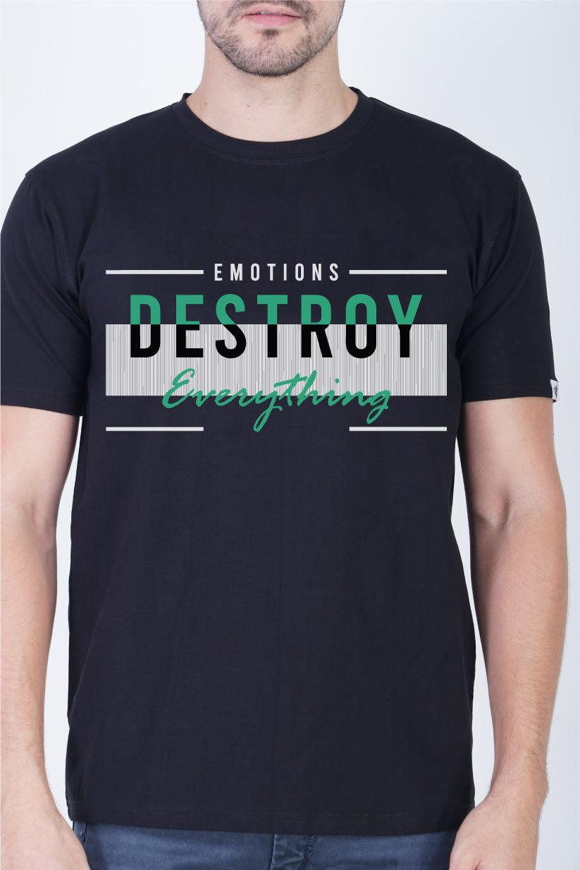 Emotions Round Neck Regular Fit T-Shirt:Express Yourself - The Lazy Store