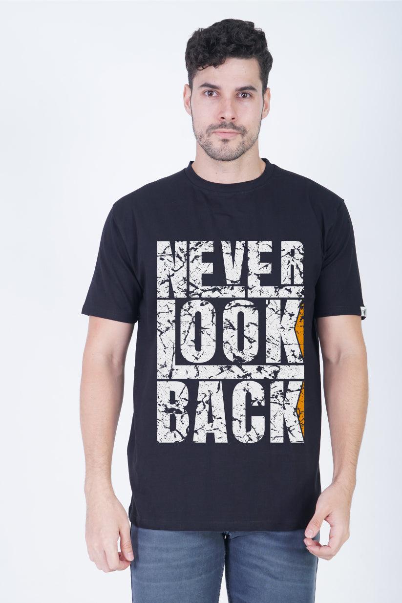 Never Look Back Round Neck Regular Fit T-Shirt - The Lazy Store