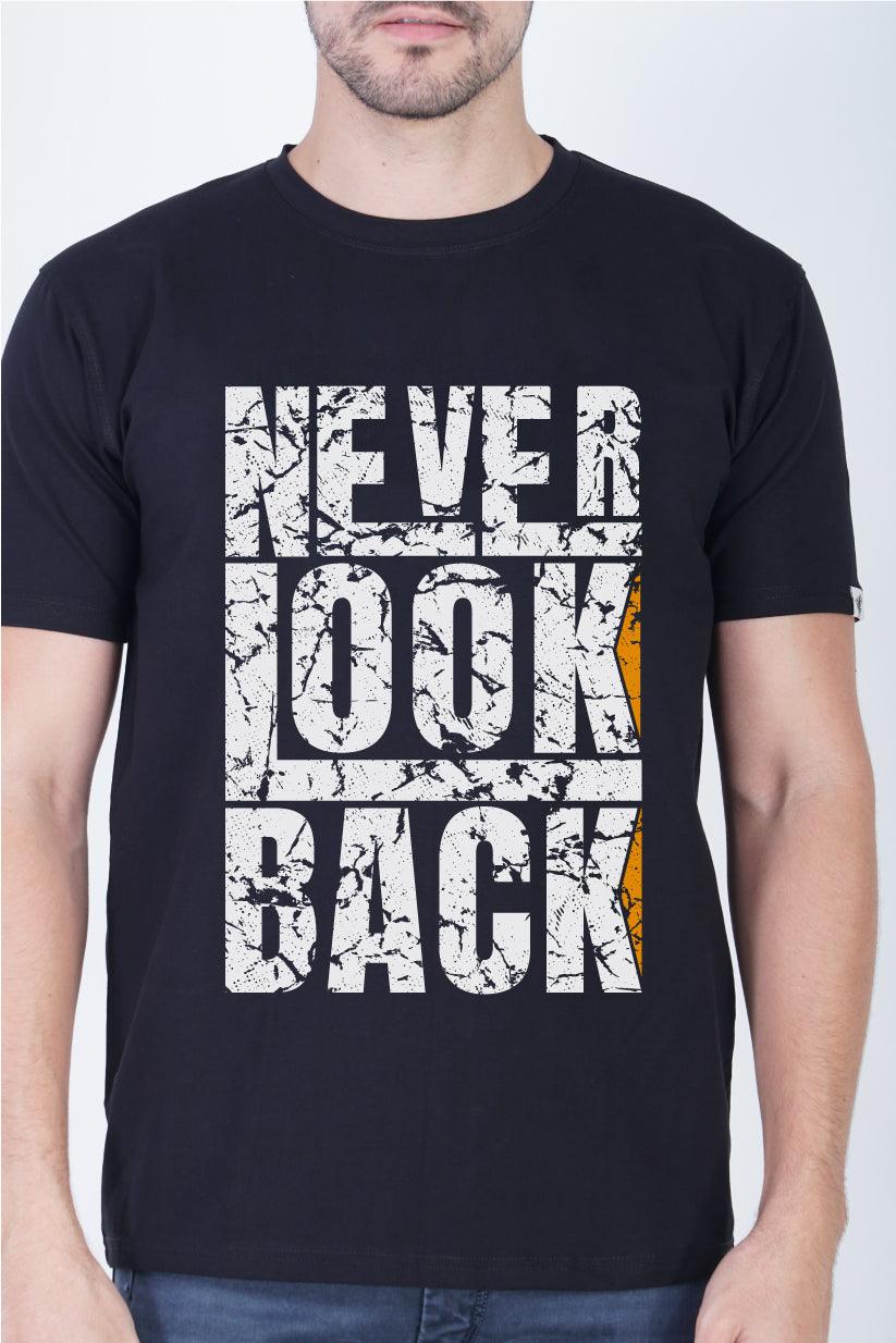 Never Look Back Round Neck Regular Fit T-Shirt - The Lazy Store