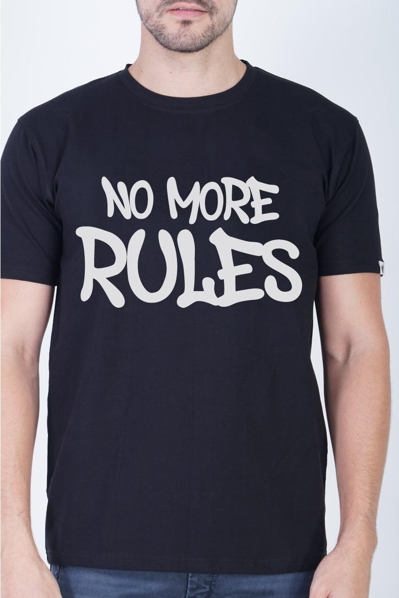 No More Rules Round Neck Oversized Fit T-Shirt:Breaking Boundaries - The Lazy Store