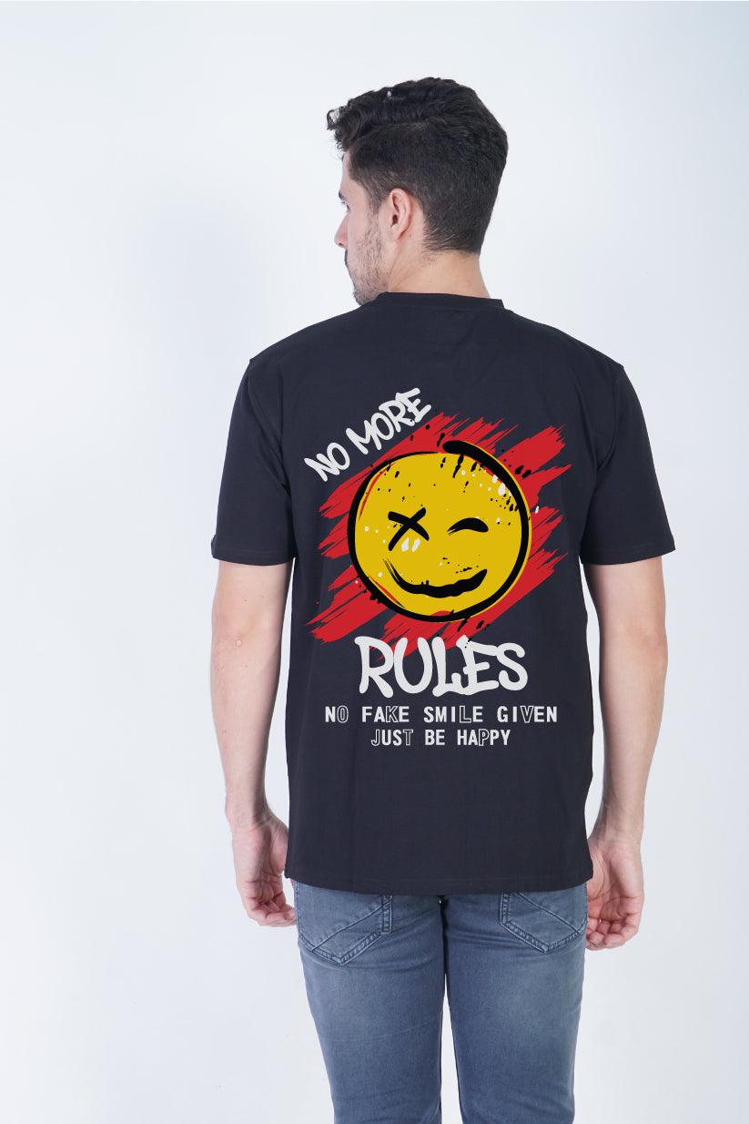 No More Rules Round Neck Regular Fit T-Shirt - The Lazy Store