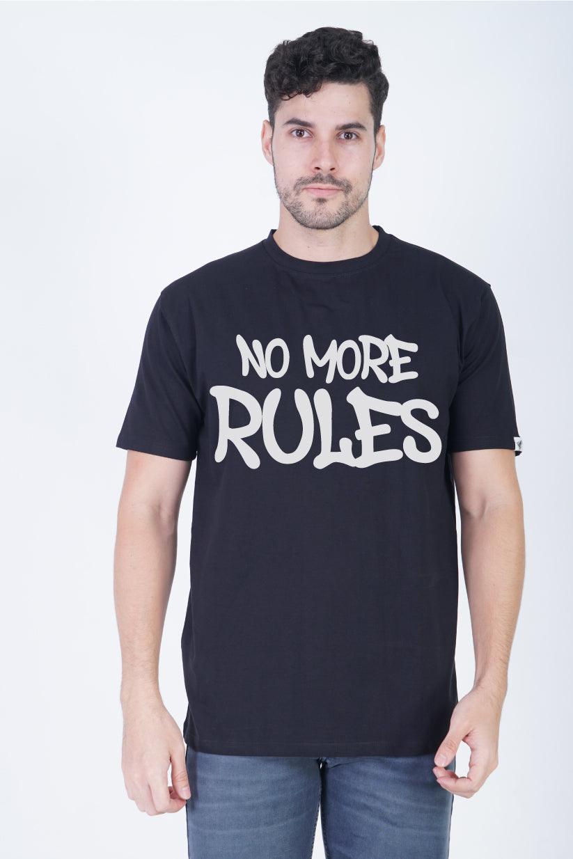 No More Rules Round Neck Regular Fit T-Shirt - The Lazy Store