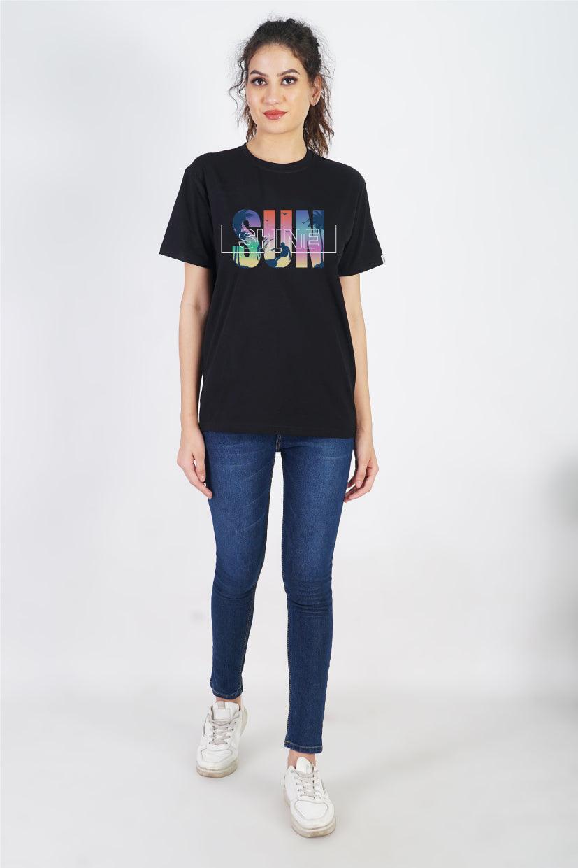 Sun Shine Round Neck Regular Fit T-Shirt : Elevate Your Day - The Lazy Store