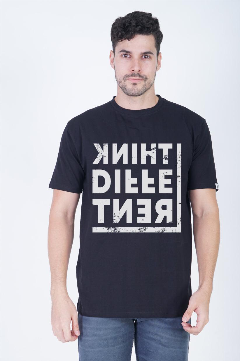 Think DIfferent Round Neck Regular Fit T-Shirt - The Lazy Store